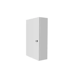 Atole Coffret d'habillage 13 modules en acier blanc avec serrure à clef - H 540 x L 340 x P 140 mm - Réf. RCH100GSS