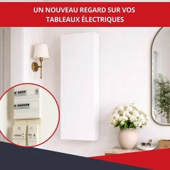Atole Coffret d'habillage 18 modules en acier blanc pour tableaux éléctriques - H 1170 x L 450 x P 140 mm - Réf. RCHM186