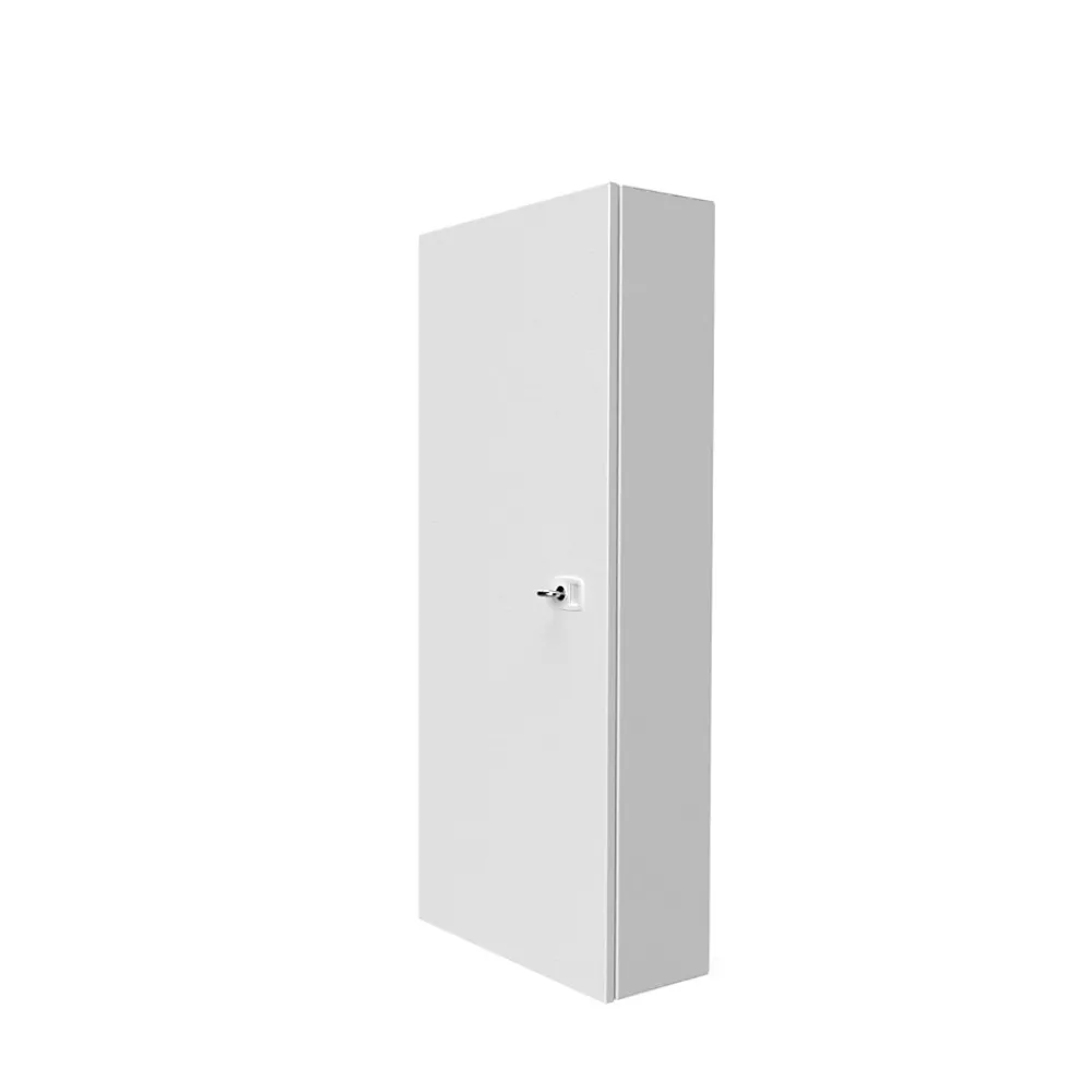 Atole Porte Et Cache Tableau Électrique-Coffret d'habillage 13 modules en acier blanc avec serrure à clef - H 790 x L 340 x P 140 mm - Réf. RCH300GSS