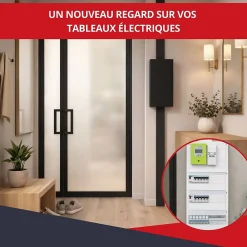 Atole Coffret d'habillage 13 modules en acier noir pour tableaux éléctriques - H 920 x L 340 x P 140 mm - Réf. RCH400NR
