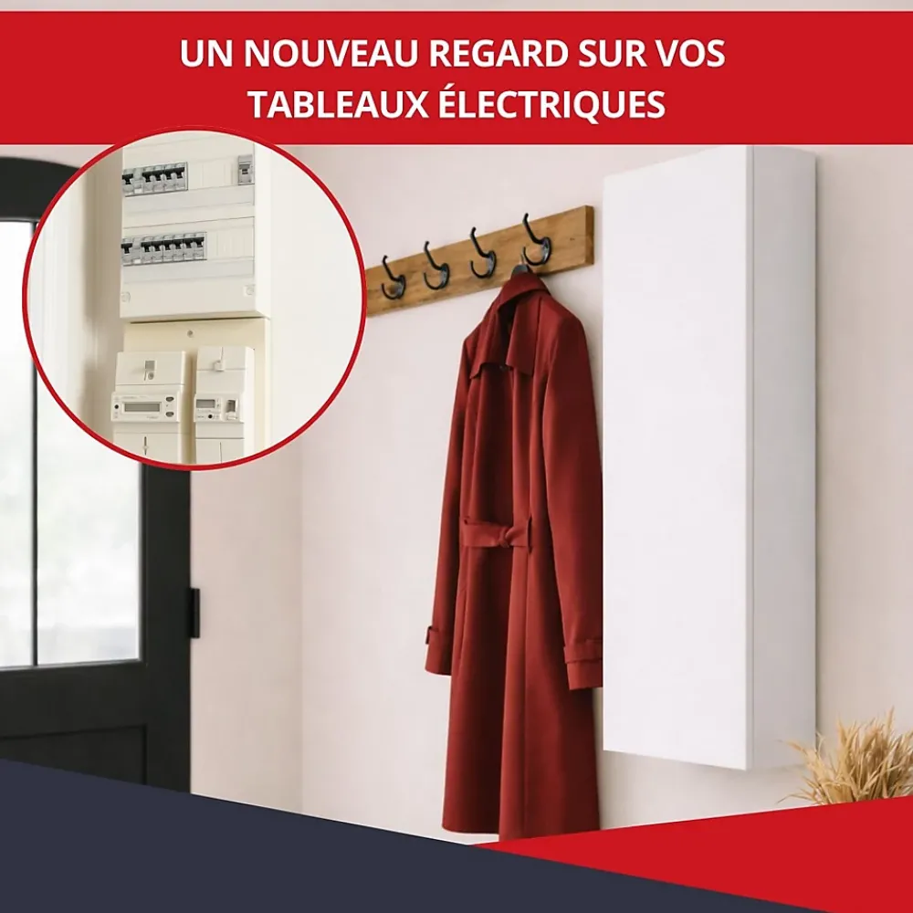 Atole Coffret d'habillage 13 modules en acier blanc pour tableaux éléctriques - H 1170 x L 340 x P 140 mm - Réf. RCH600