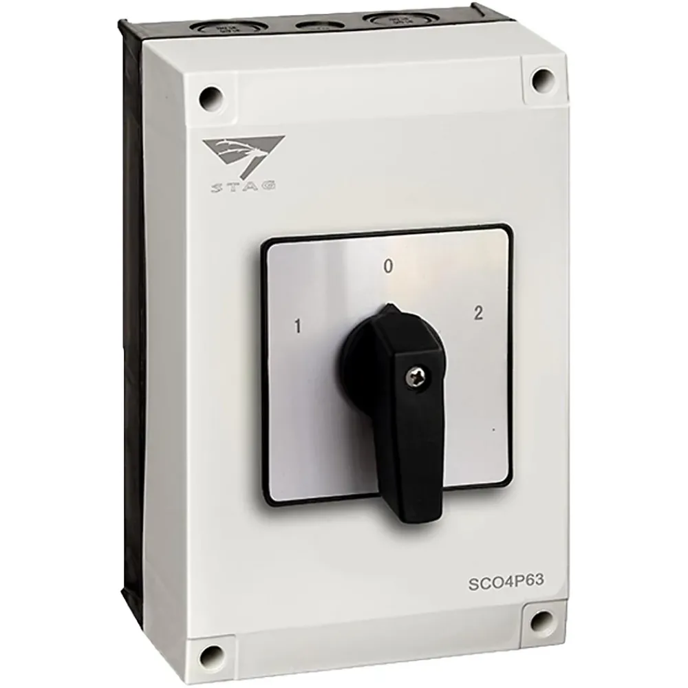 Imo Autre Commande Modulaire-Coffret Inverseur De Source Manuel 63a Monophasé Ou Triphasé Pour Groupe électrogène - Avec Position 0