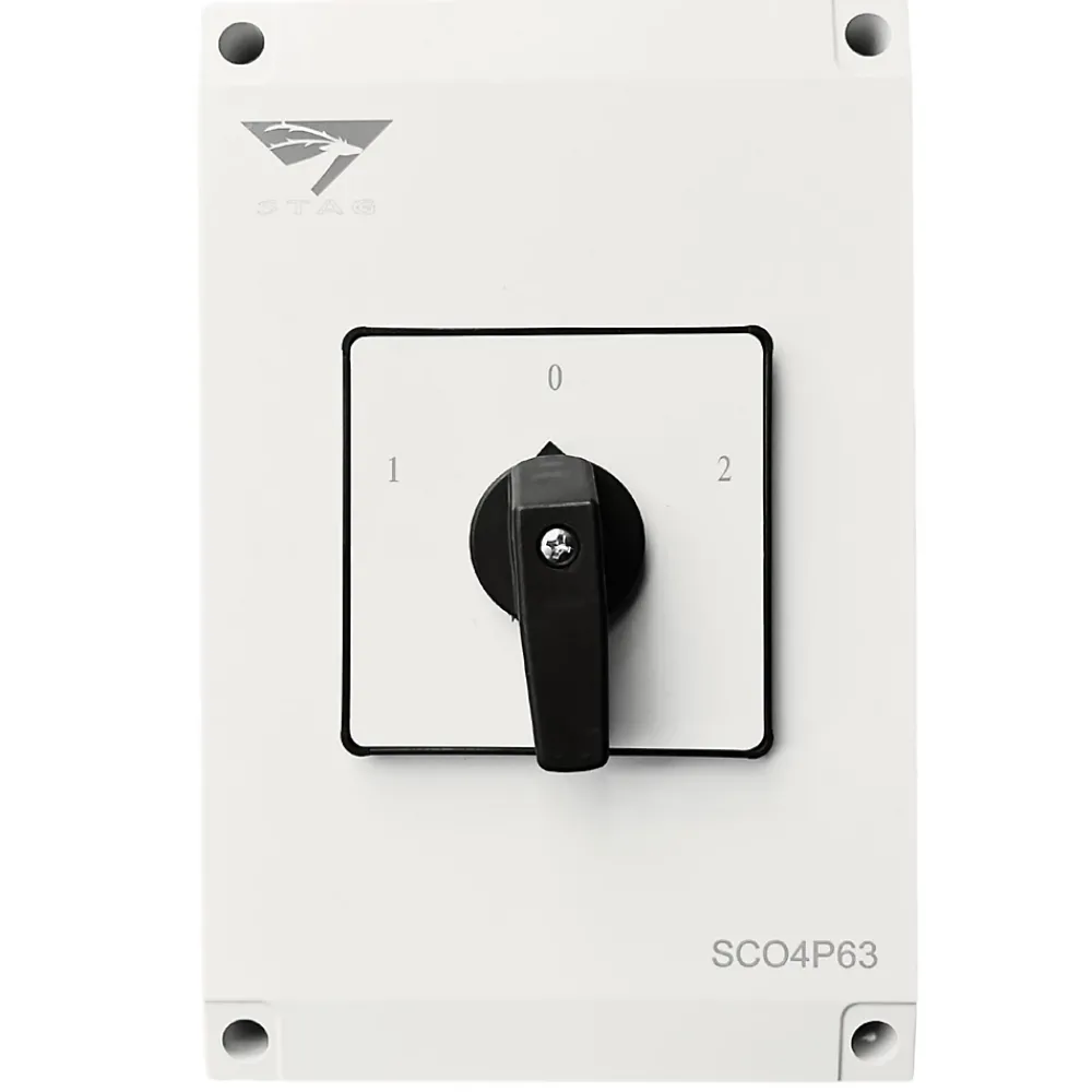 Imo Autre Commande Modulaire-Coffret Inverseur De Source Manuel 63a Monophasé Ou Triphasé Pour Groupe électrogène - Avec Position 0