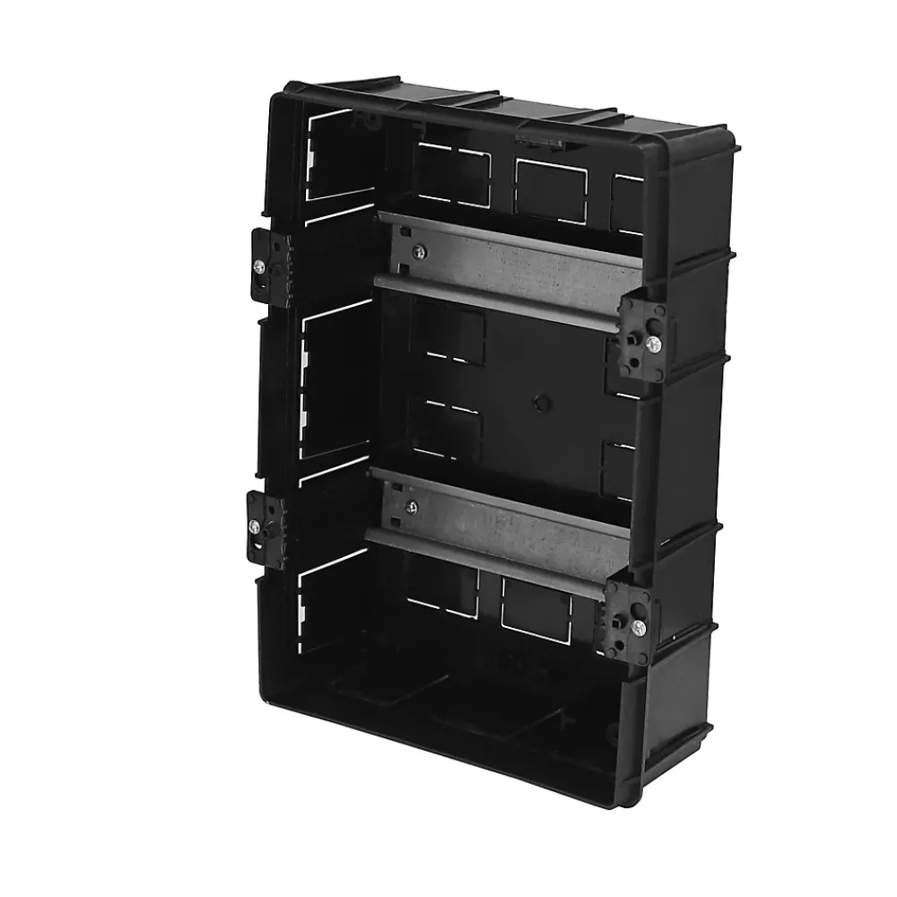 Horoz Electric Coffret électrique encastré 16 modules Tableau électrique nu noir fumé, 215 x 290,5 x 110 mm, HOROZ