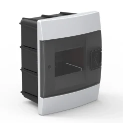 Horoz Electric Coffret électrique encastré 4 modules Tableau électrique nu blanc fumé, 140 x 173 x 104 mm, HOROZ