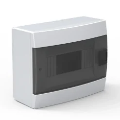 Horoz Electric Coffret électrique en saillie 8 modules Tableau électrique nu blanc fumé, 215,5 x 173,5 x 104,5 mm, HOROZ