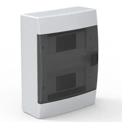 Horoz Electric Tableau Électrique Nu-Coffret électrique en saillie 16 modules Tableau électrique nu blanc fumé, 215 x 290,5 x 110 mm, HOROZ