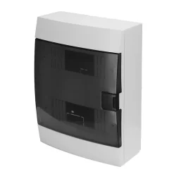 Horoz Electric Tableau Électrique Nu-Coffret électrique en saillie 16 modules Tableau électrique nu blanc fumé, 215 x 290,5 x 110 mm, HOROZ