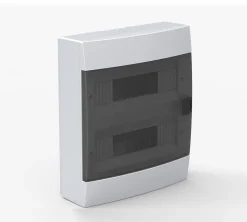 Horoz Electric Coffret électrique en saillie 24 modules Tableau électrique nu blanc fumé, 286 x 340,5 x 112,5 mm, HOROZ
