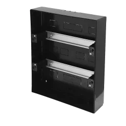Horoz Electric Coffret électrique en saillie 24 modules Tableau électrique nu noir fumé, 286 x 340,5 x 112,5 mm, HOROZ