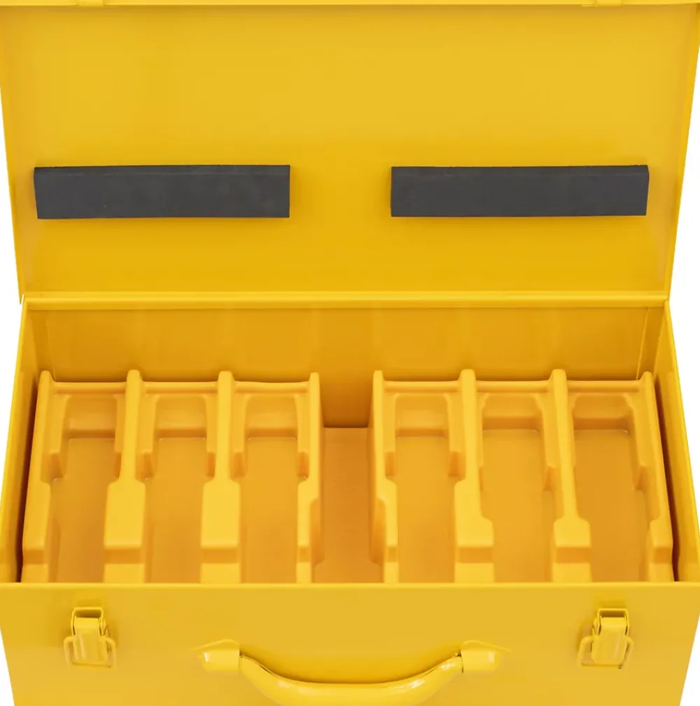 Rems Coffret métallique de rangement pour 6 mâchoires à sertir 570295 R - boîtier acier avec compartiment coupe-tube