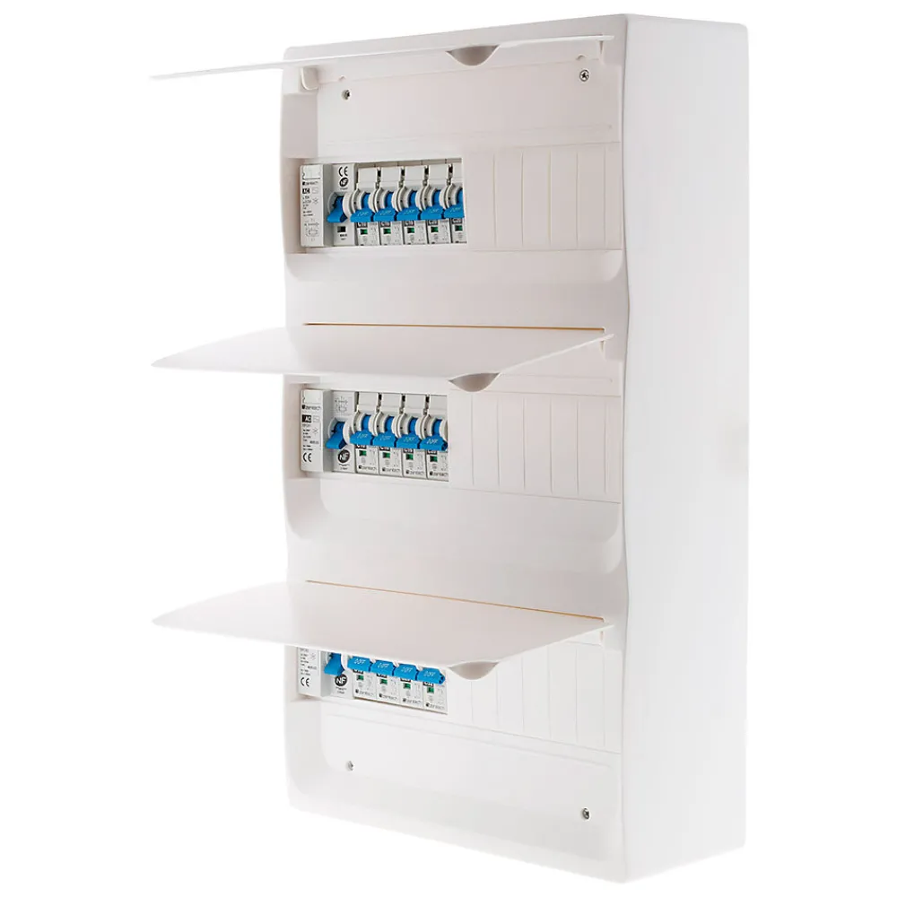 Zenitech Tableau Électrique Pré-Équipé-Coffret T5 39 modules + 13 disj + 3 interrupteurs