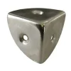 Diall Coin de valise 3 faces en acier nickelé L. 20 mm, 4 pièces