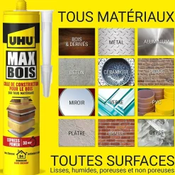UHU Colle-Colle à bois sans PU , cartouche 380g