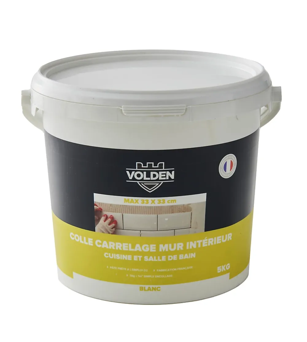 Volden Colle Carrelage-Colle carrelage mur intérieur cuisine et salle de bain blanc 5kg