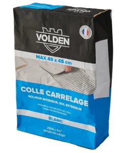 Volden Colle carrelage sol intérieur/extérieur et mur intérieur blanc C2 25kg