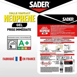 Sader Colle-Colle contact néoprène en gel tous matériaux seau de 2.5 litres