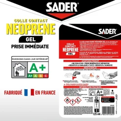 Sader Colle-Colle contact néoprène en gel tous matériaux tube de 125 ml