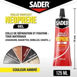 Sader Colle-Colle contact néoprène en gel tous matériaux tube de 125 ml