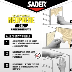 Sader Colle contact néoprène en gel tous matériaux pot de 250 ml