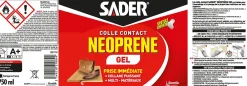 Sader Colle Contact Néoprène Gel 750 ml
