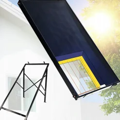 Thunder Panneau Solaire À Composer-Collecteur solaire 2 m² avec structure de montage et raccords 3/4 1 pièce.