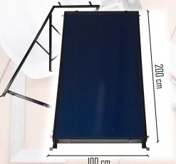 Thunder Panneau Solaire À Composer-Collecteur solaire 2 m² avec structure de montage et raccords 3/4 1 pièce.