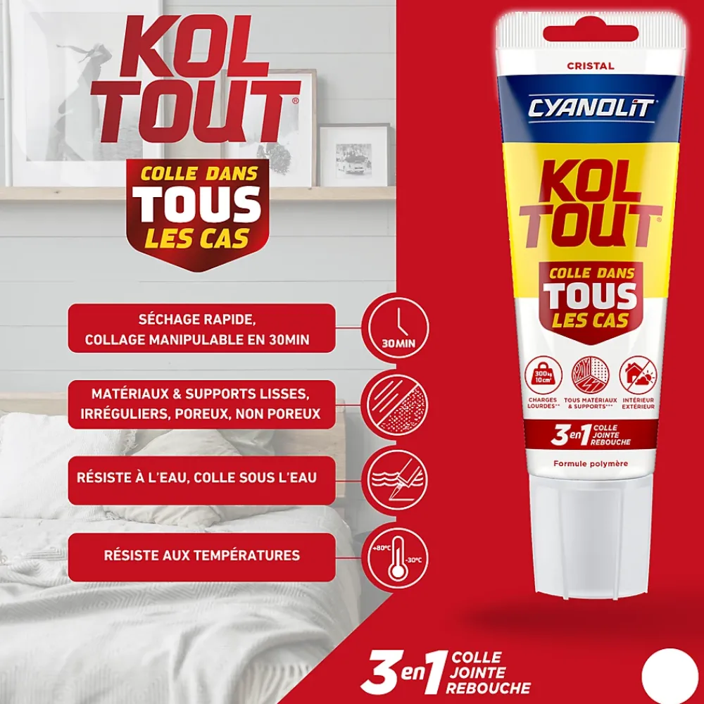 Cyanolit Colle-Colle Koltout transparente en tube 125 ml
