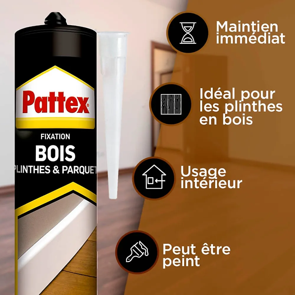 Pattex Colle-Colle de fixation bois intérieur 380g