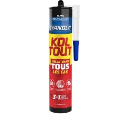 Cyanolit Colle-Colle de fixation Koultout 33301149 couleur blanc résistance 350 kg / 10 cm² séchage en 30 minutes