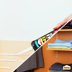 Pattex Colle-Colle de fixation Ni clou ni vis tous matériaux blanc 460g