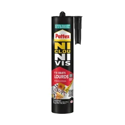 Pattex Colle-Colle de fixation Ni clou ni vis tous matériaux blanc 460g
