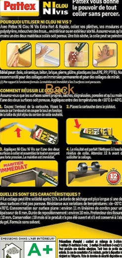 Pattex Colle de fixation pour bois 380g