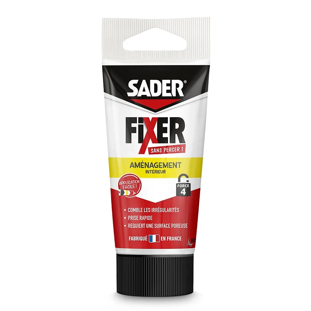 Sader Colle de fixation Fixer Sans Percer Aménagement intérieur 55ml