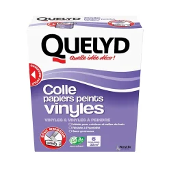 Quelyd Colle en poudre - adaptée pour tout papiers peints vinyles - surface de couverture 32 m² - 30601637