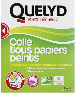 Quelyd Colle Papier Peint-Colle en poudre - adaptée pour tout papiers peints - surface de couverture 32 m² - 30601377