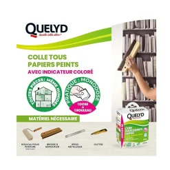 Quelyd Colle Papier Peint-Colle en poudre pour tous papiers peints 150g