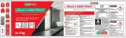 Parexlanko Colle Carrelage-Colle et joint Epoxy spécial pièces humides Blanc 3 kg