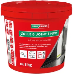 Parexlanko Colle et joint époxy gris spécial pièces humides 3 kg