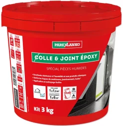Parexlanko Colle|Colle Carrelage-Colle et joint époxy noir spécial pièces humides 3 kg