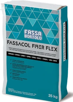 Fassa Bortolo Colle flexible pour carrelage (C2TES1) FASSACOL FIBER FLEX - Sac de 25 Kg - GRIS