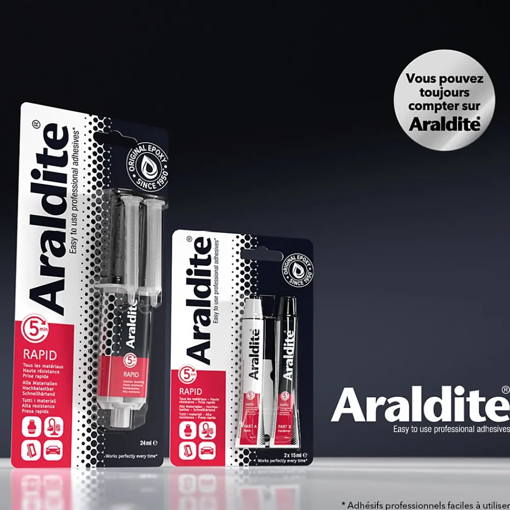 Araldite Colle haute performance epoxy à prise rapide matériaux 24 ml