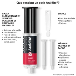 Araldite Colle haute performance epoxy à prise rapide matériaux 24 ml