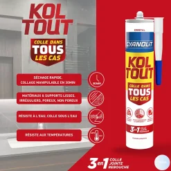 Cyanolit Colle-Colle Koltout Transparente cartouche 290 ml