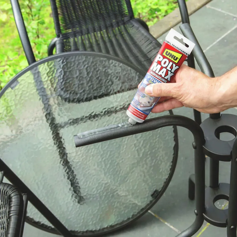 UHU Mastic, Cartouche Joint Et Silicone-Colle mastic extra forte express Poly Max transparente tube 115g