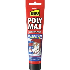 UHU Colle mastic extra forte express Poly Max blanc tube 165g
