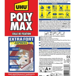 UHU Colle mastic extra forte express invisible 300g