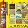 UHU Colle-Colle mastic extra forte Poly max gris 425g