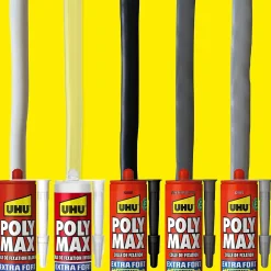 UHU Colle-Colle mastic extra forte Poly max gris 425g