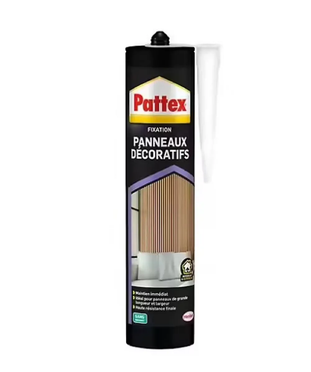 Pattex Colle-Colle mastic fixation panneaux décoratifs 470g